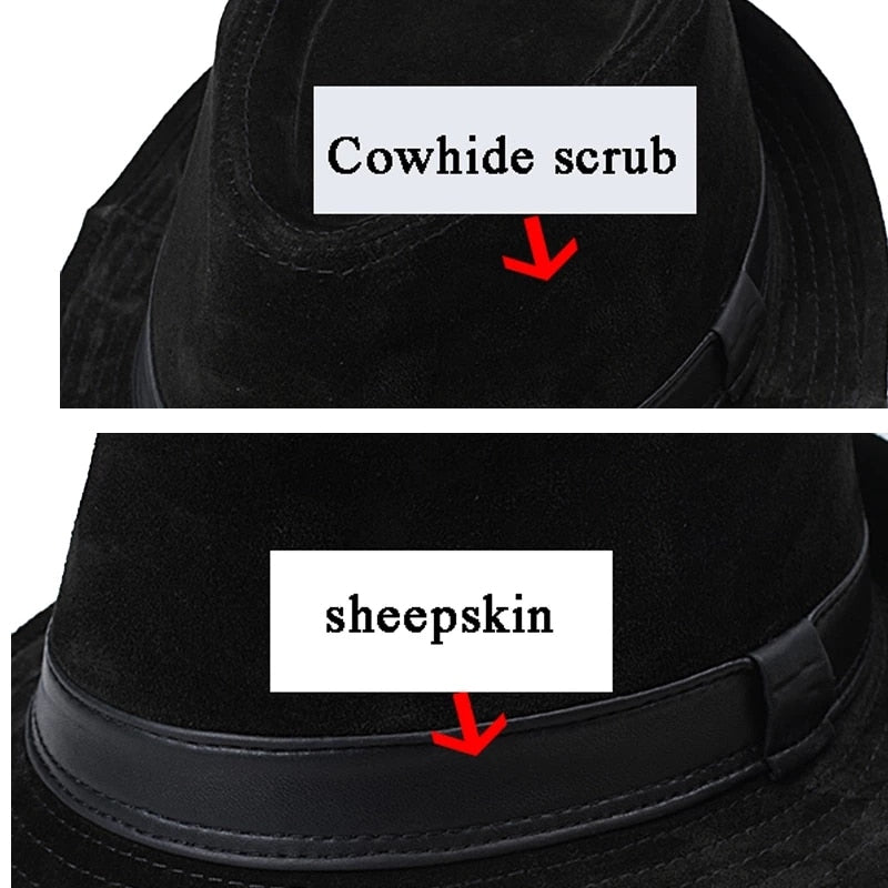 Suede Leather Cowboy Hat