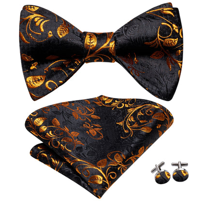 Jacquard Silk Mens Self Bow Tie