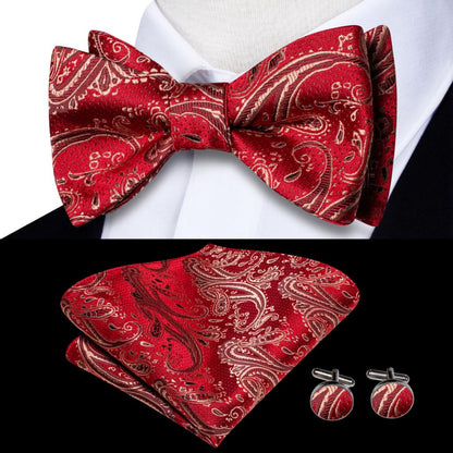 Jacquard Silk Mens Self Bow Tie