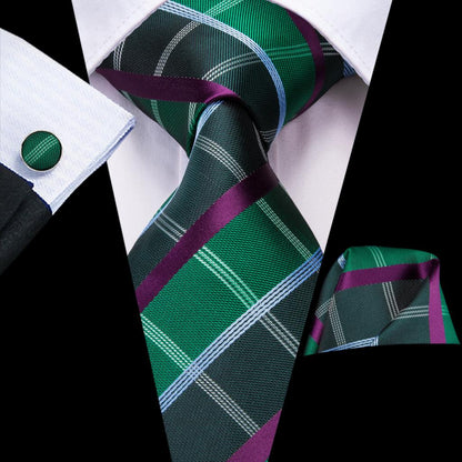 Plaid Silk Tie Set