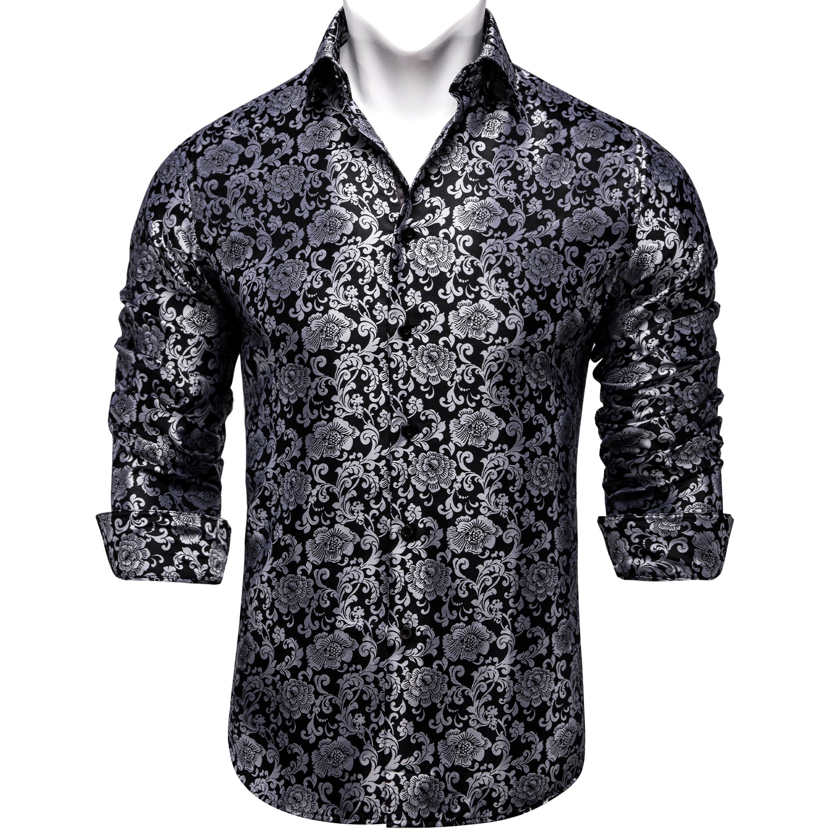 Mens Long Sleeve Paisley Dress Shirts