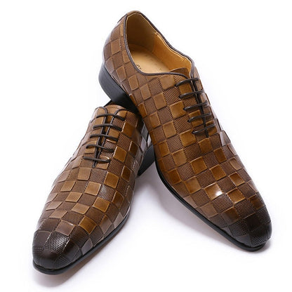 Plaid Print Mens Shoes