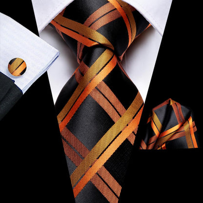 Plaid Silk Tie Set