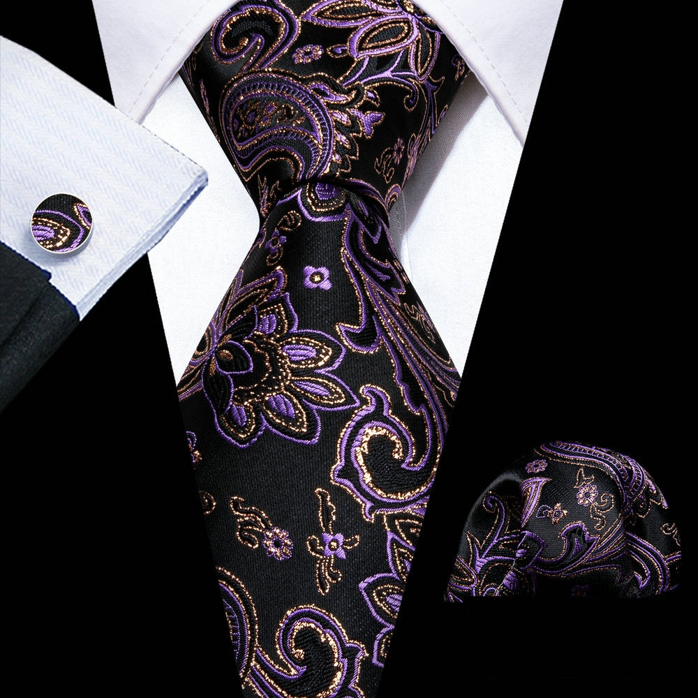 Floral Silk Tie Hanky Set