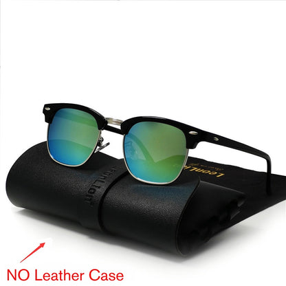 Semi Rimless Retro Sunglasses