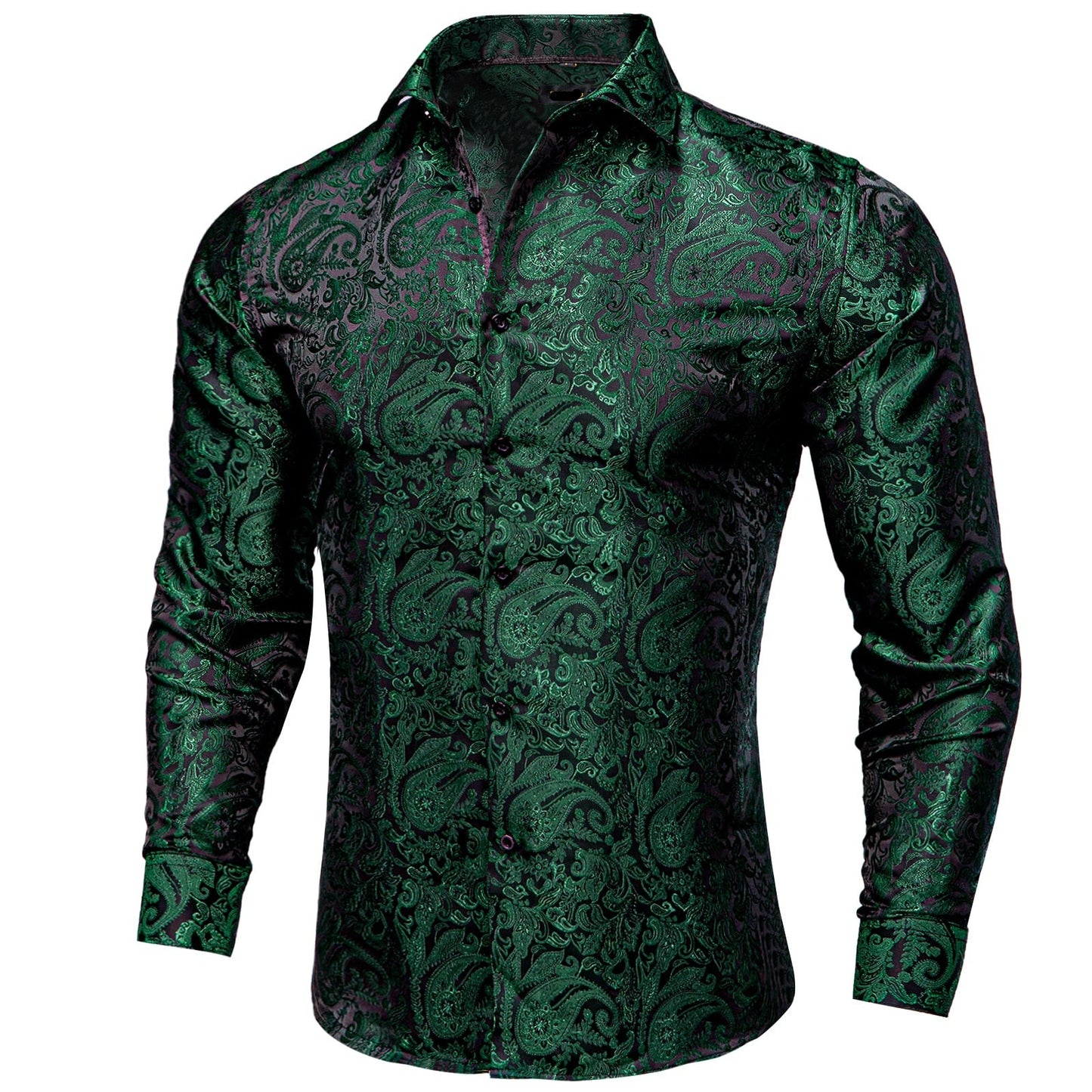 Mens Long Sleeve Paisley Dress Shirts