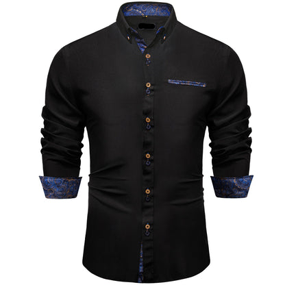 Mens Solid Long Sleeve Shirts