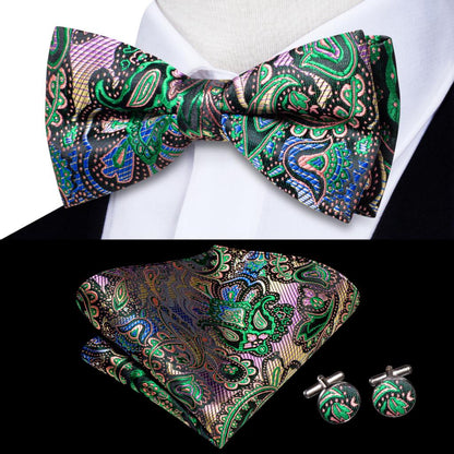 Solid Silk Pre-tied Bow Tie