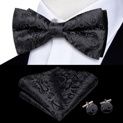 Solid Silk Pre-tied Bow Tie