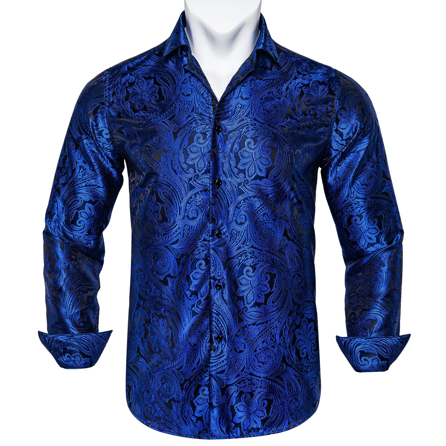 Long Sleeve Paisley Silk Shirts