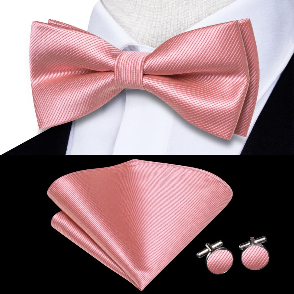 Solid Silk Pre-tied Bow Tie