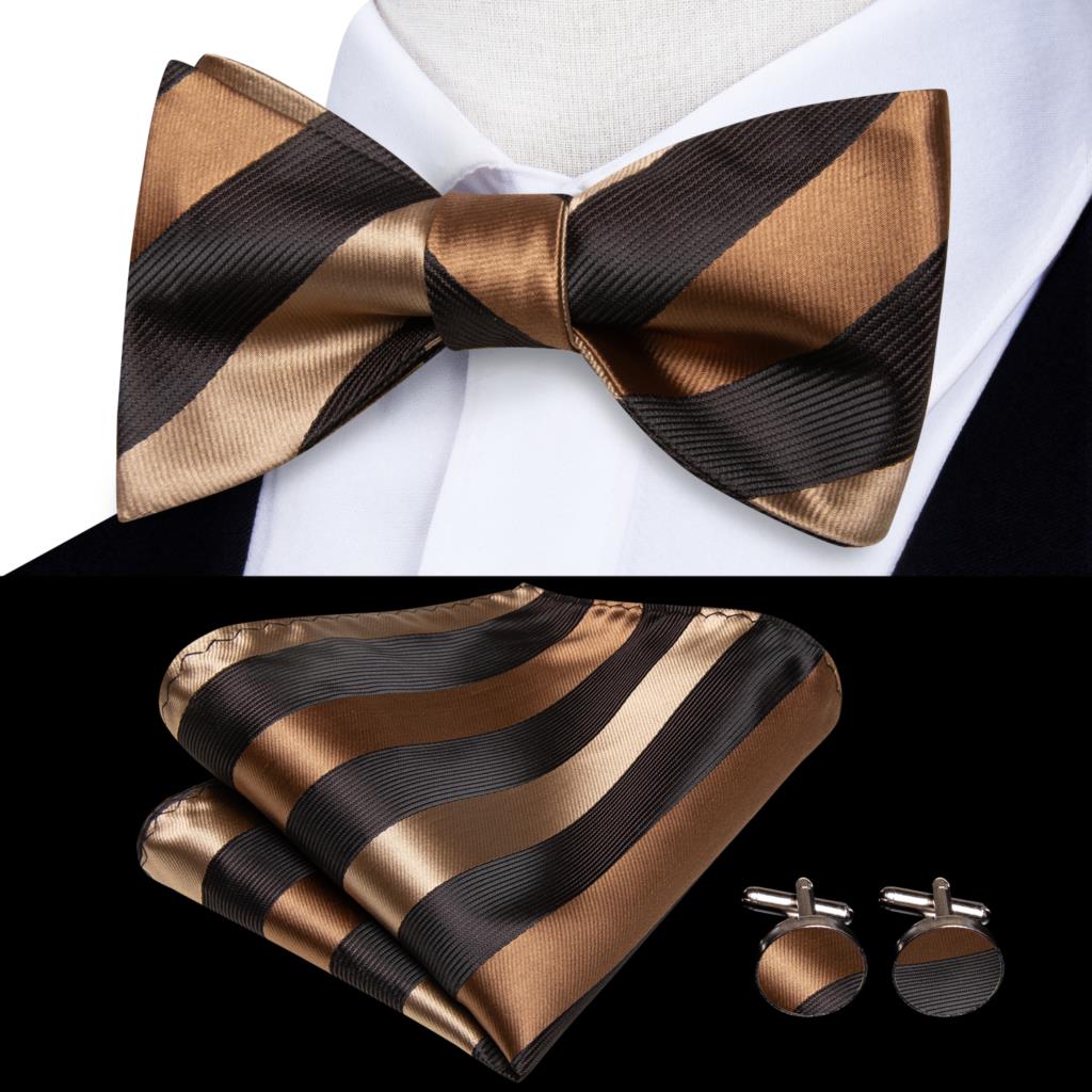 Jacquard Silk Mens Self Bow Tie