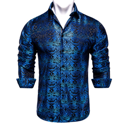 Mens Long Sleeve Paisley Dress Shirts