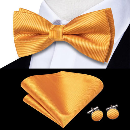 Solid Silk Pre-tied Bow Tie