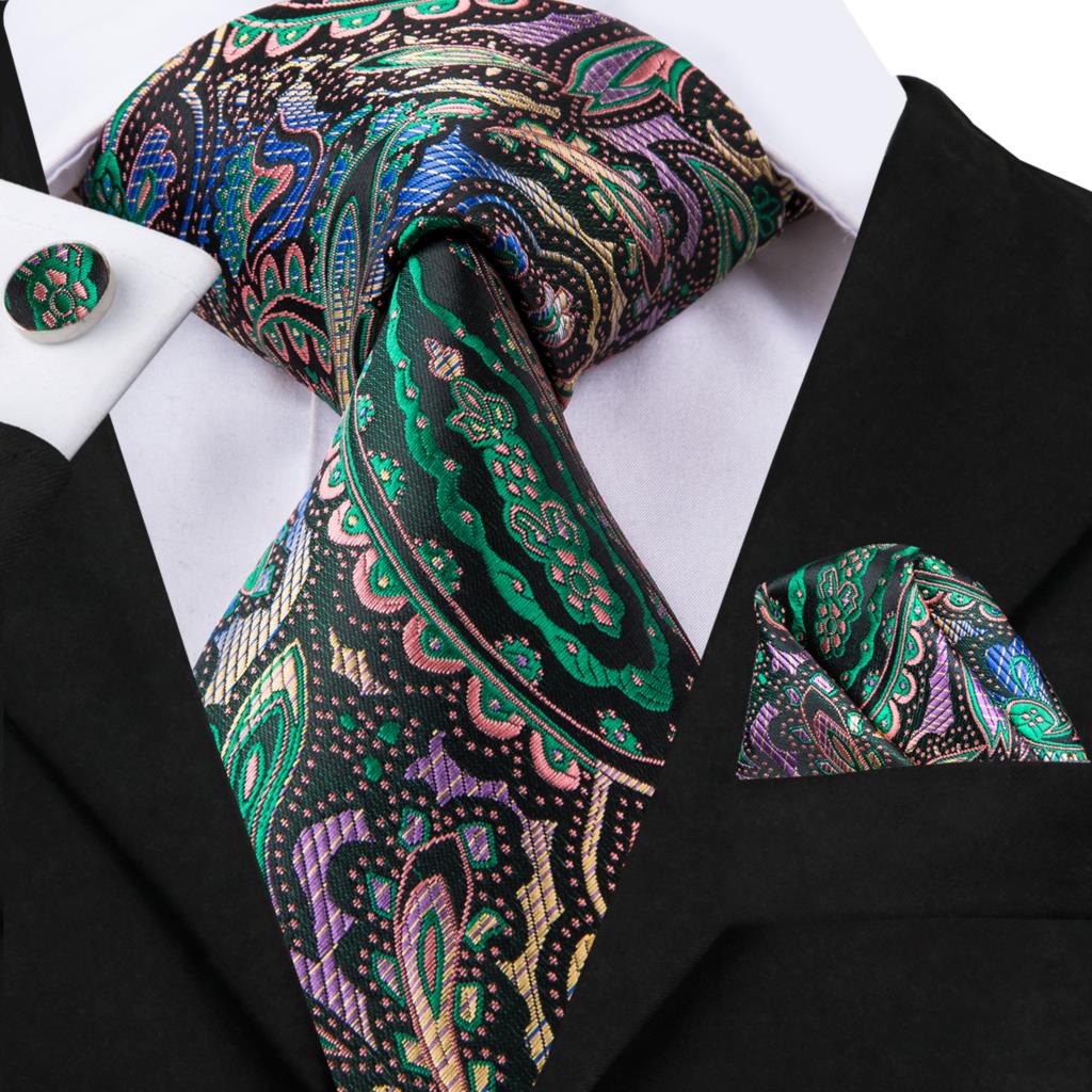 Teal Green Silk Tie Set