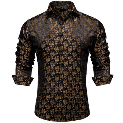 Mens Long Sleeve Paisley Dress Shirts