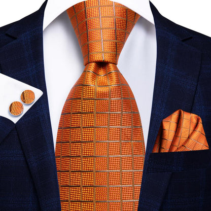 Orange Silk Elegent Tie