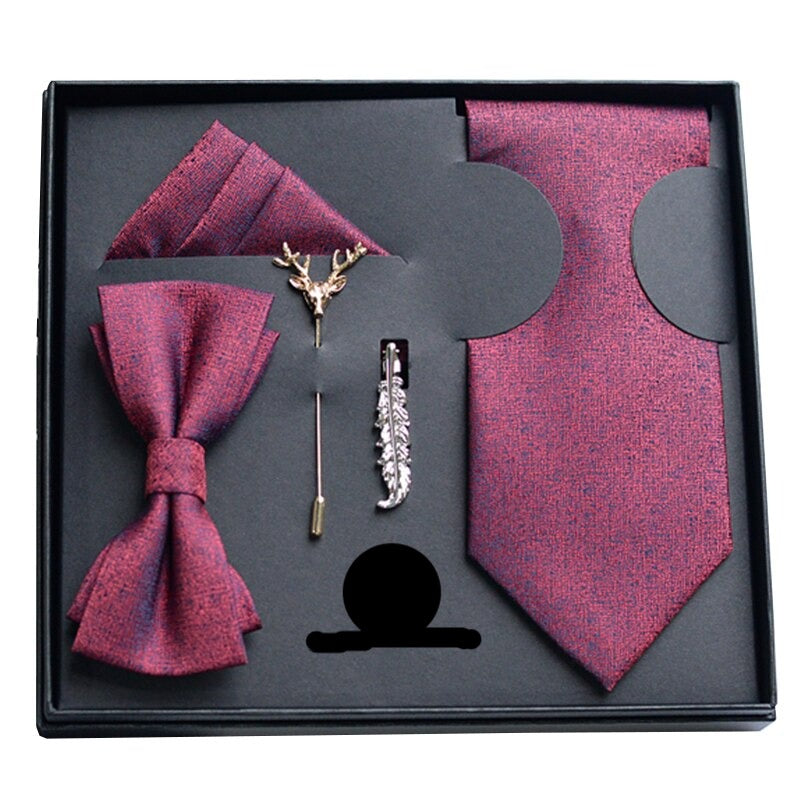 Gift Box Luxury Mens Tie Set