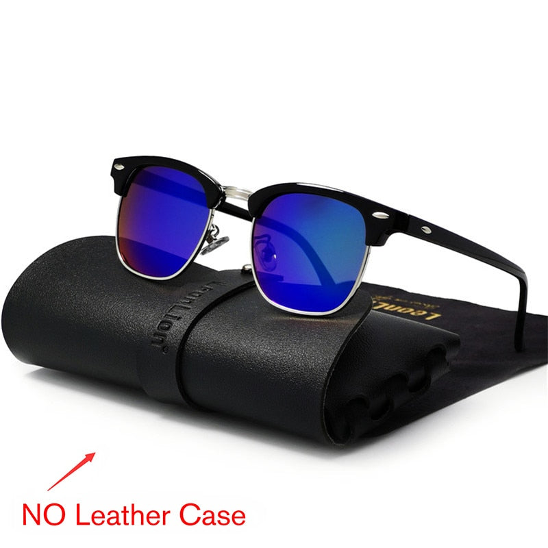 Semi Rimless Retro Sunglasses