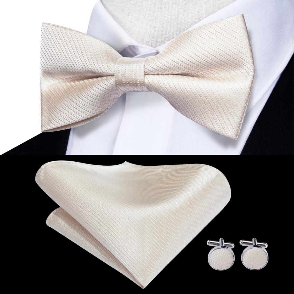 Solid Silk Pre-tied Bow Tie