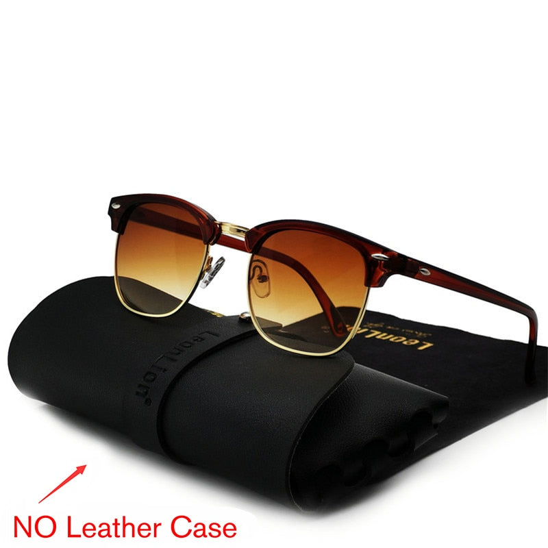 Semi Rimless Retro Sunglasses