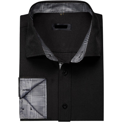 Luxury Solid Sleeve Dress Shirt