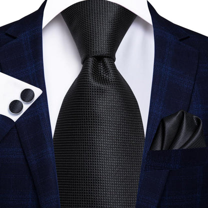 Black Paisley Silk Tie Set