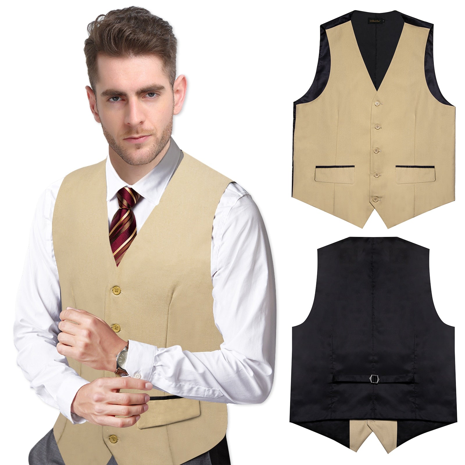 Slim Fit V-neck Vest