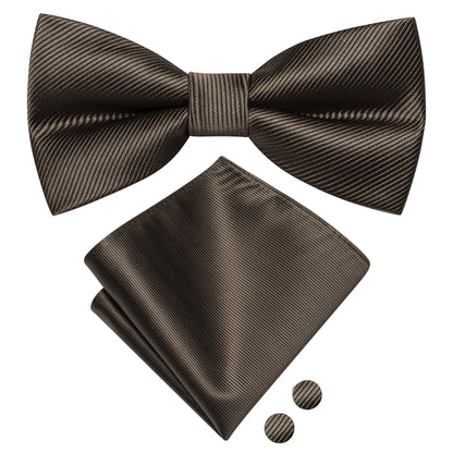 Solid Silk Pre-tied Bow Tie