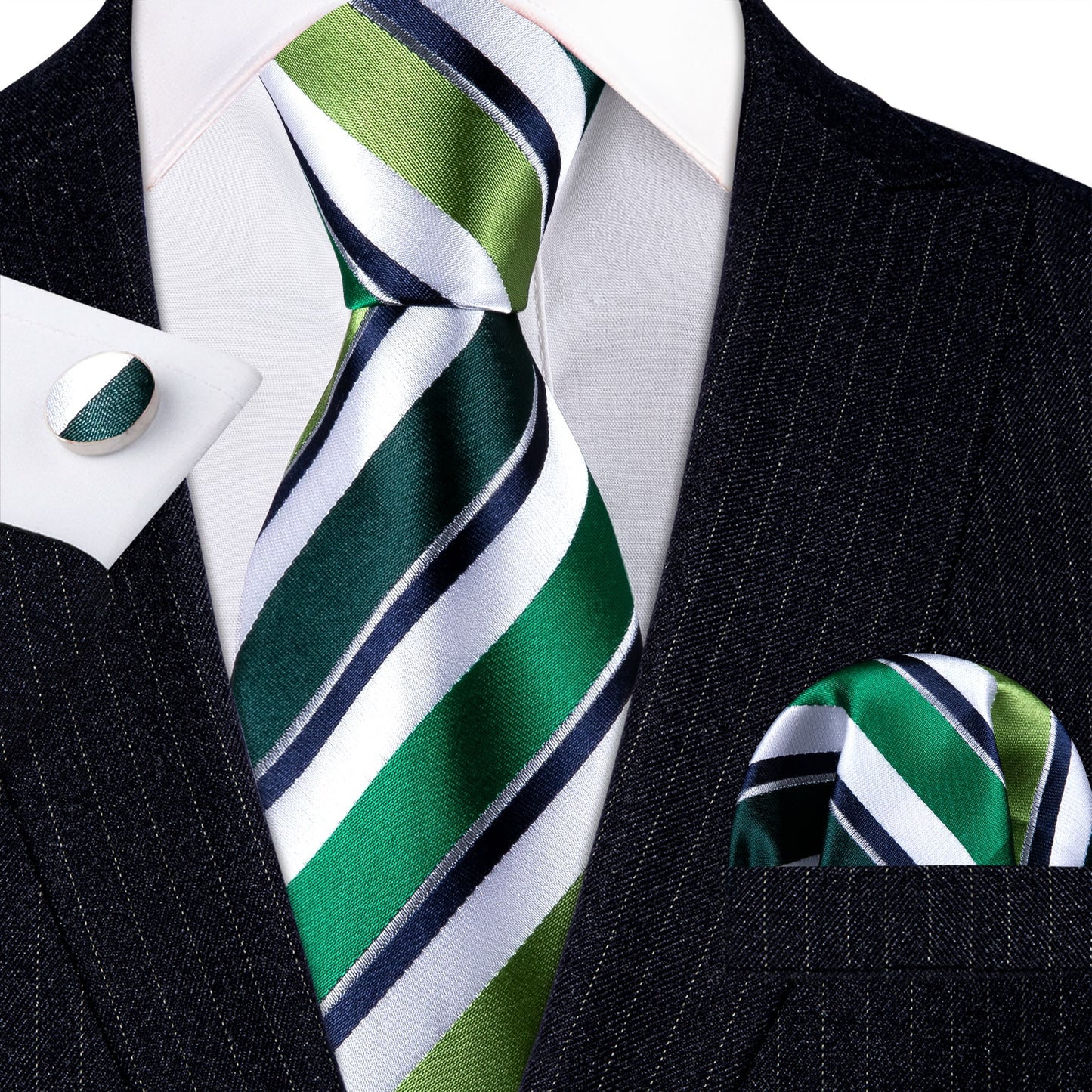 Striped Silk Tie Set