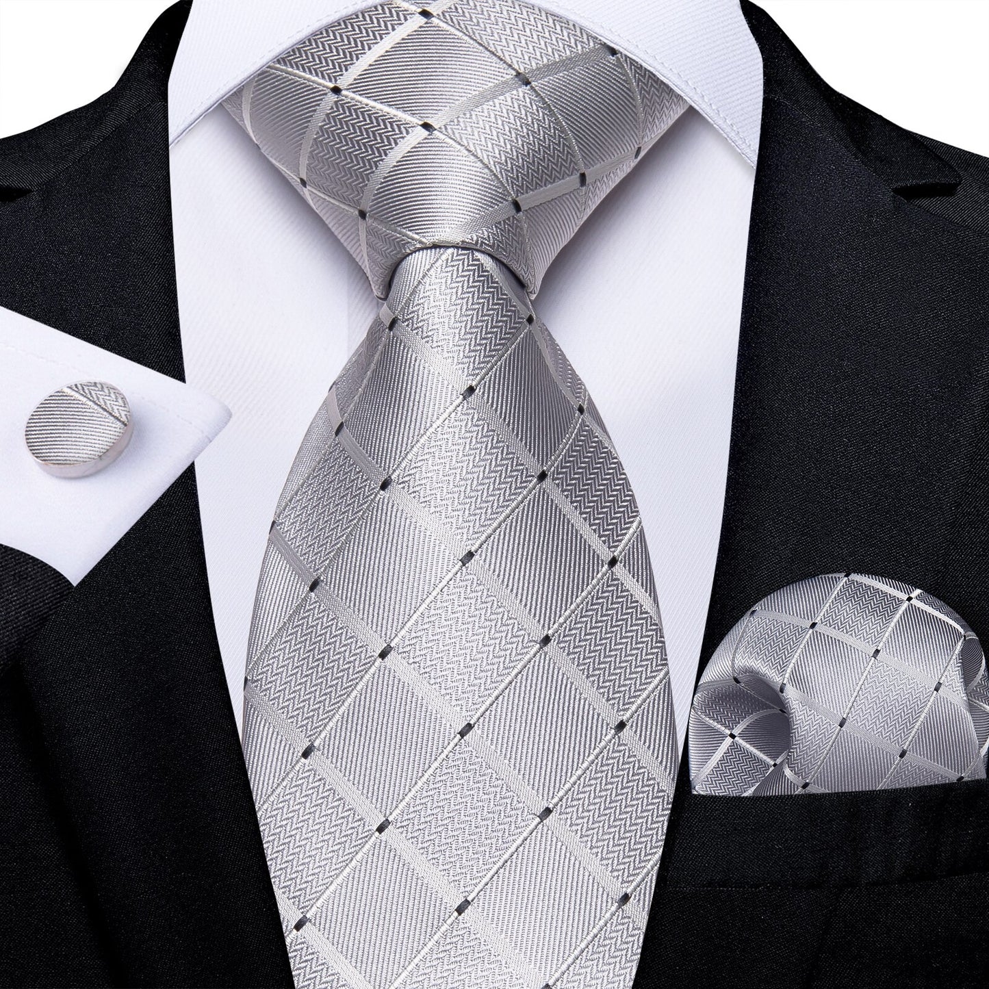 Tie Hanky Cufflinks Set