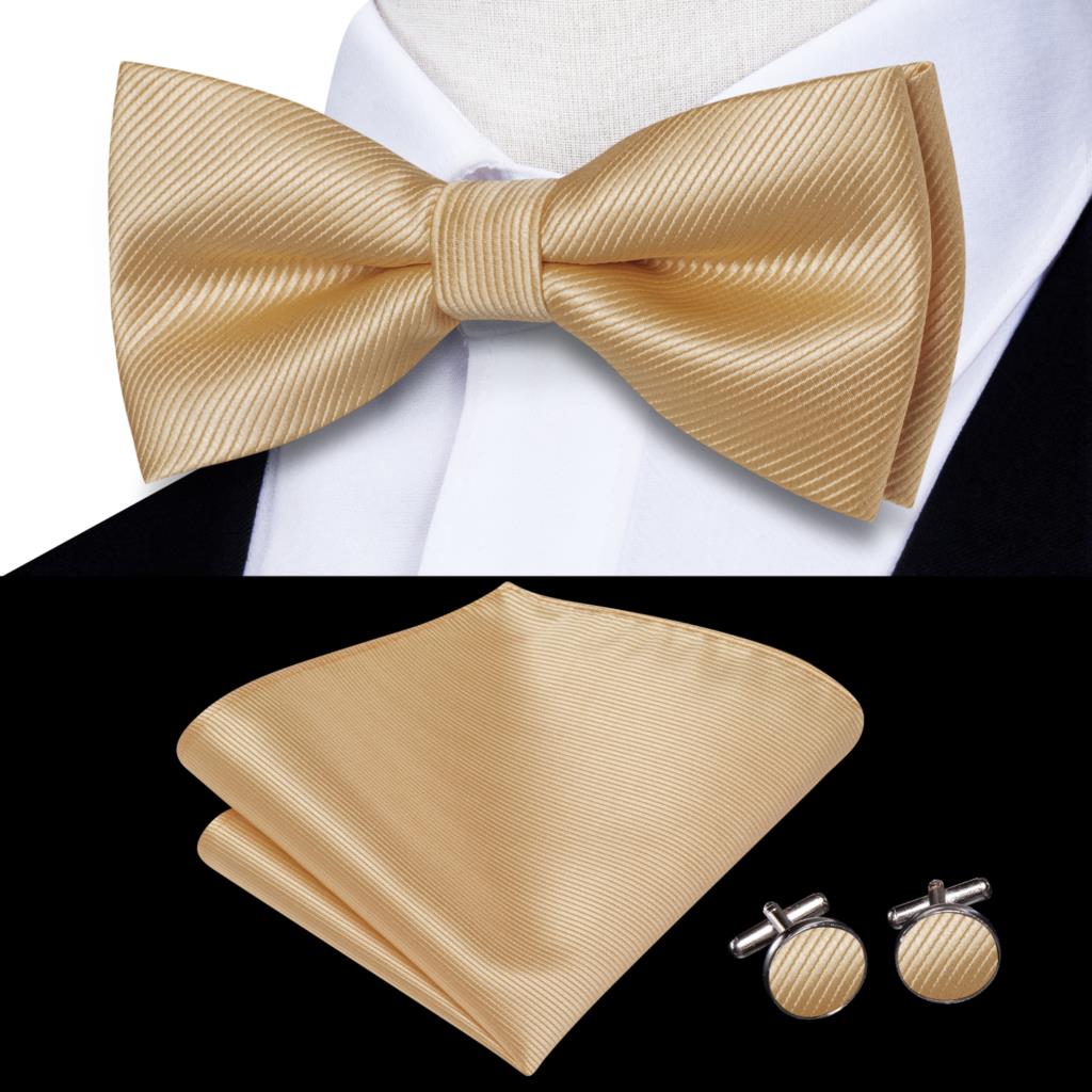 Solid Silk Pre-tied Bow Tie