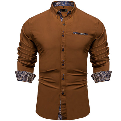 Mens Solid Long Sleeve Shirts