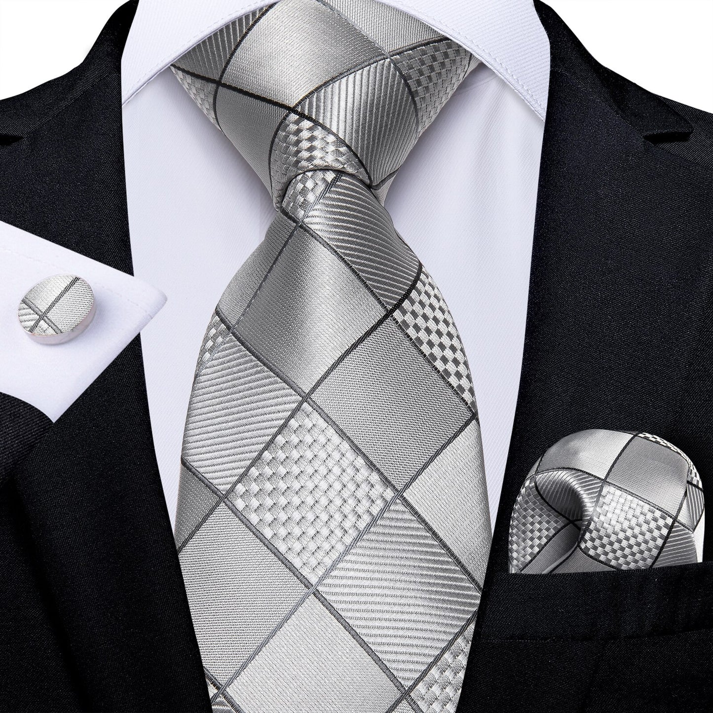 Tie Hanky Cufflinks Set