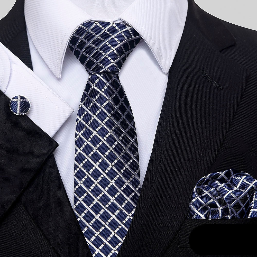 Silk Tie Hanky Cufflink Set