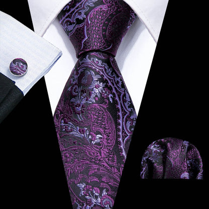 Floral Silk Tie Hanky Set