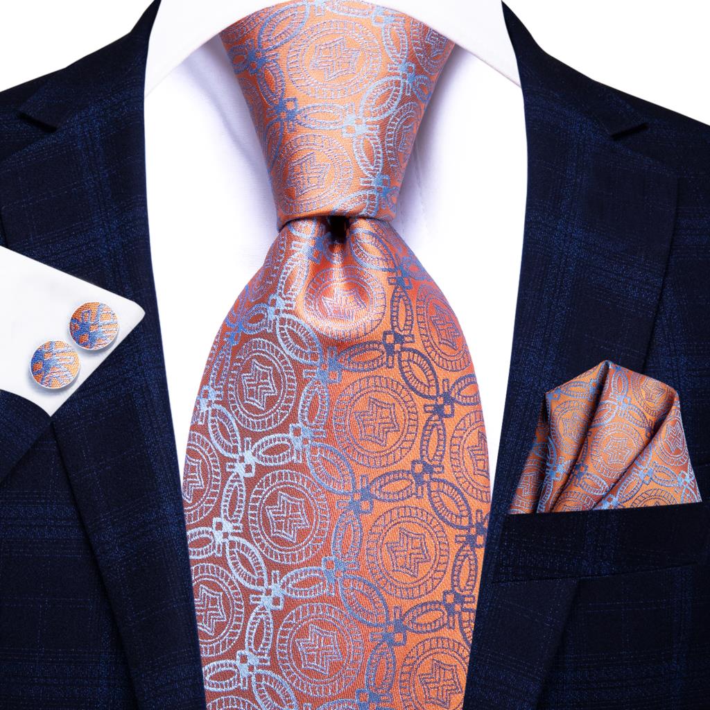 Orange Silk Elegent Tie