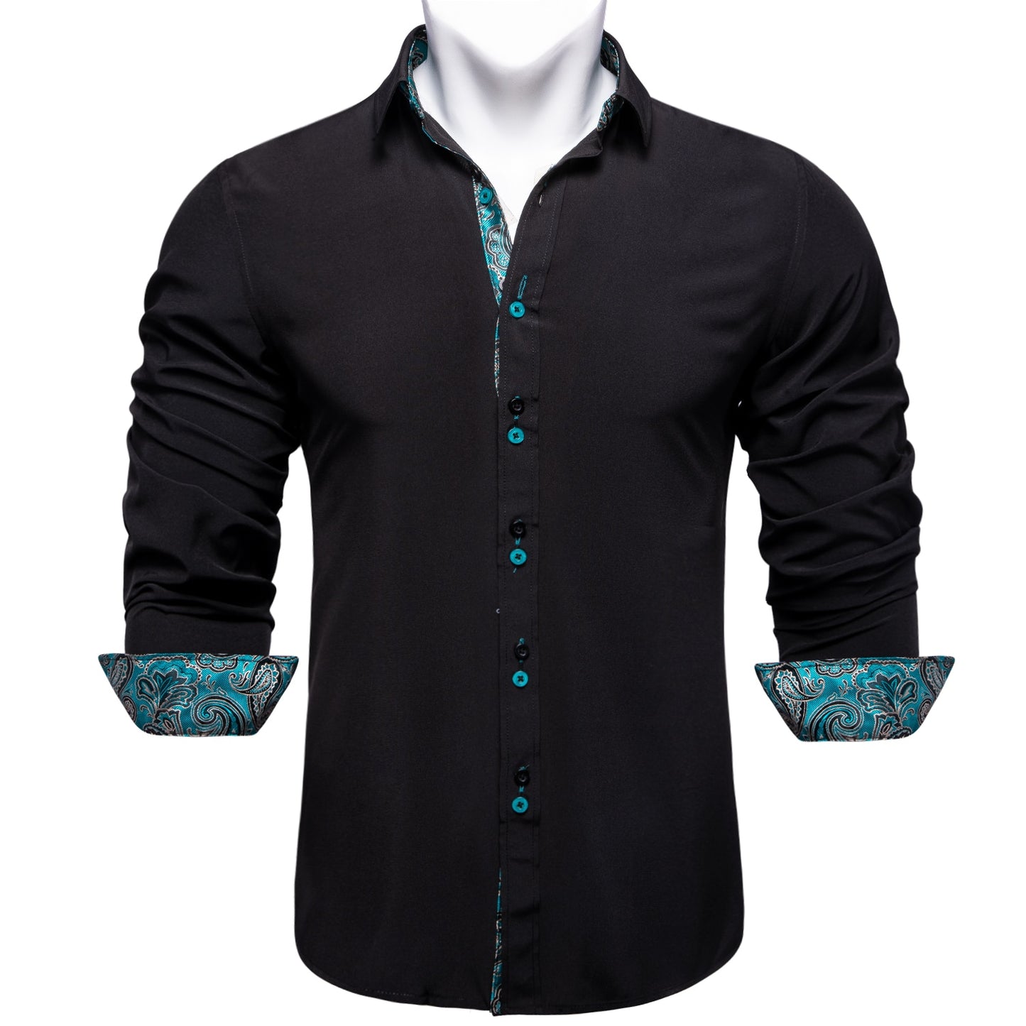 Long Sleeve Paisley Dress Shirt