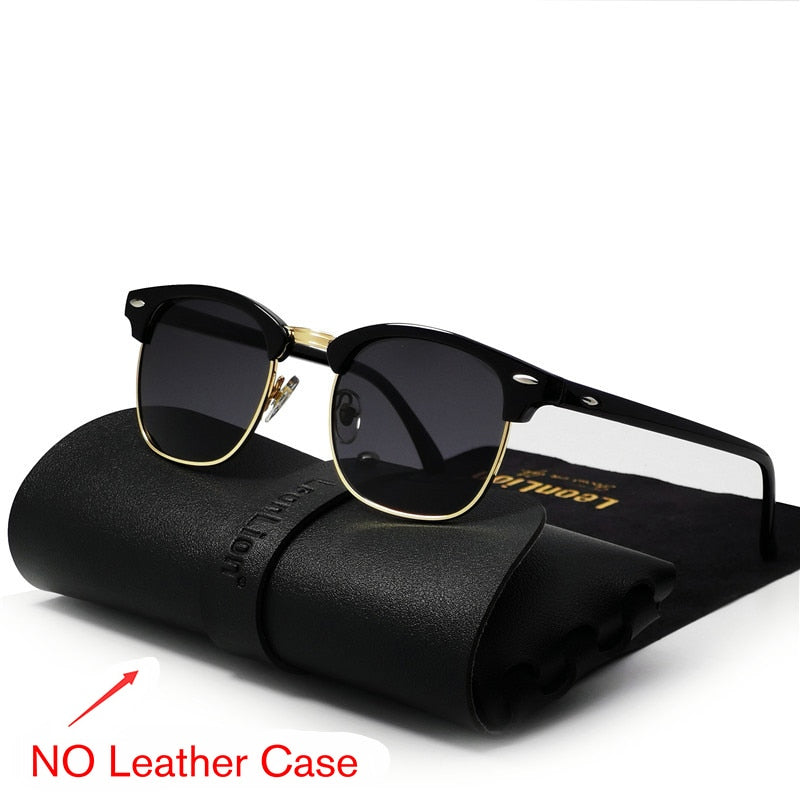 Semi Rimless Retro Sunglasses