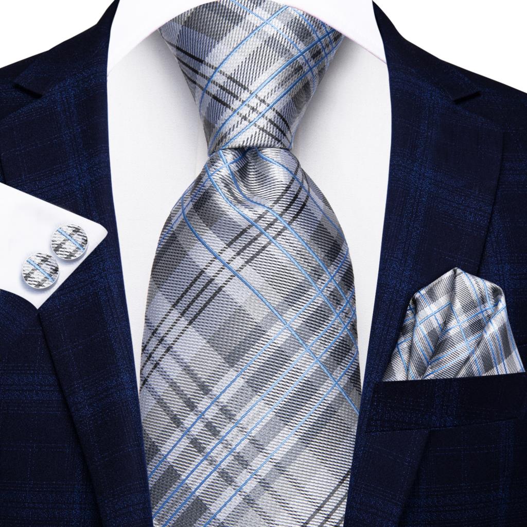 Fashion Plaid Silk Tie Set