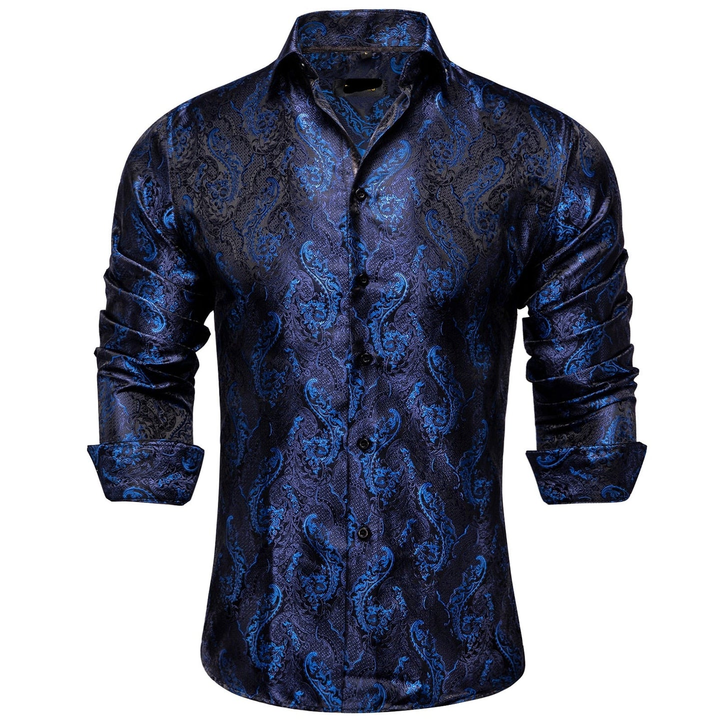 Long Sleeve Paisley Silk Shirts