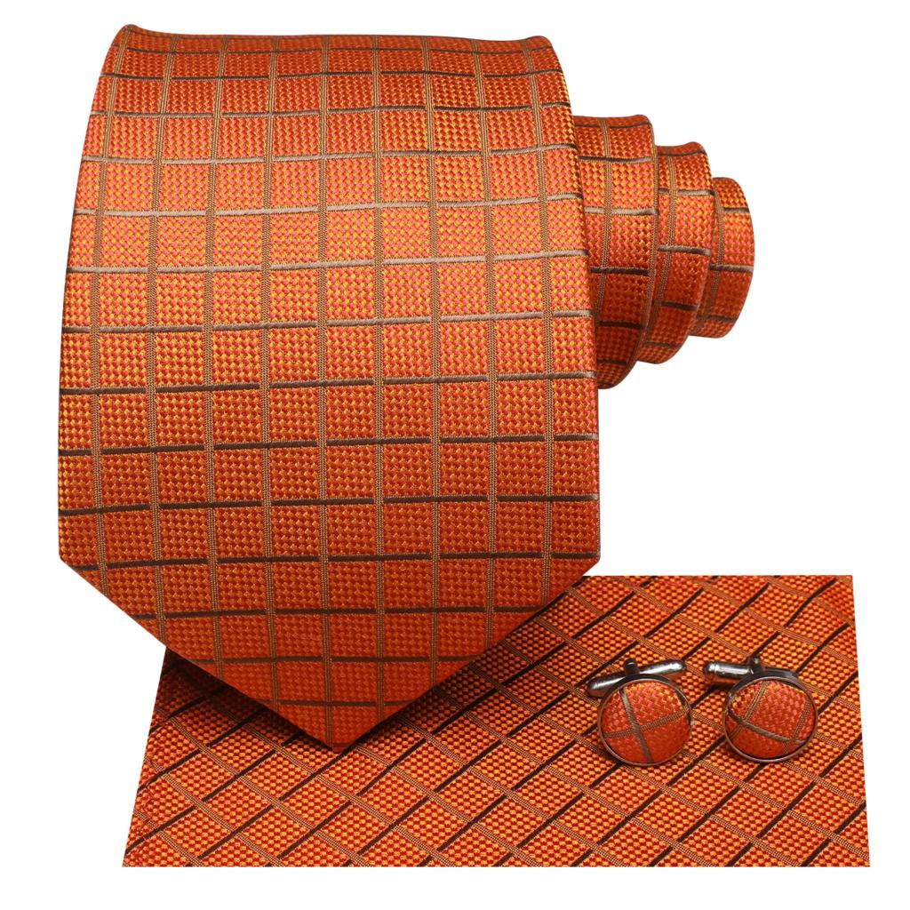 Orange Silk Elegent Tie