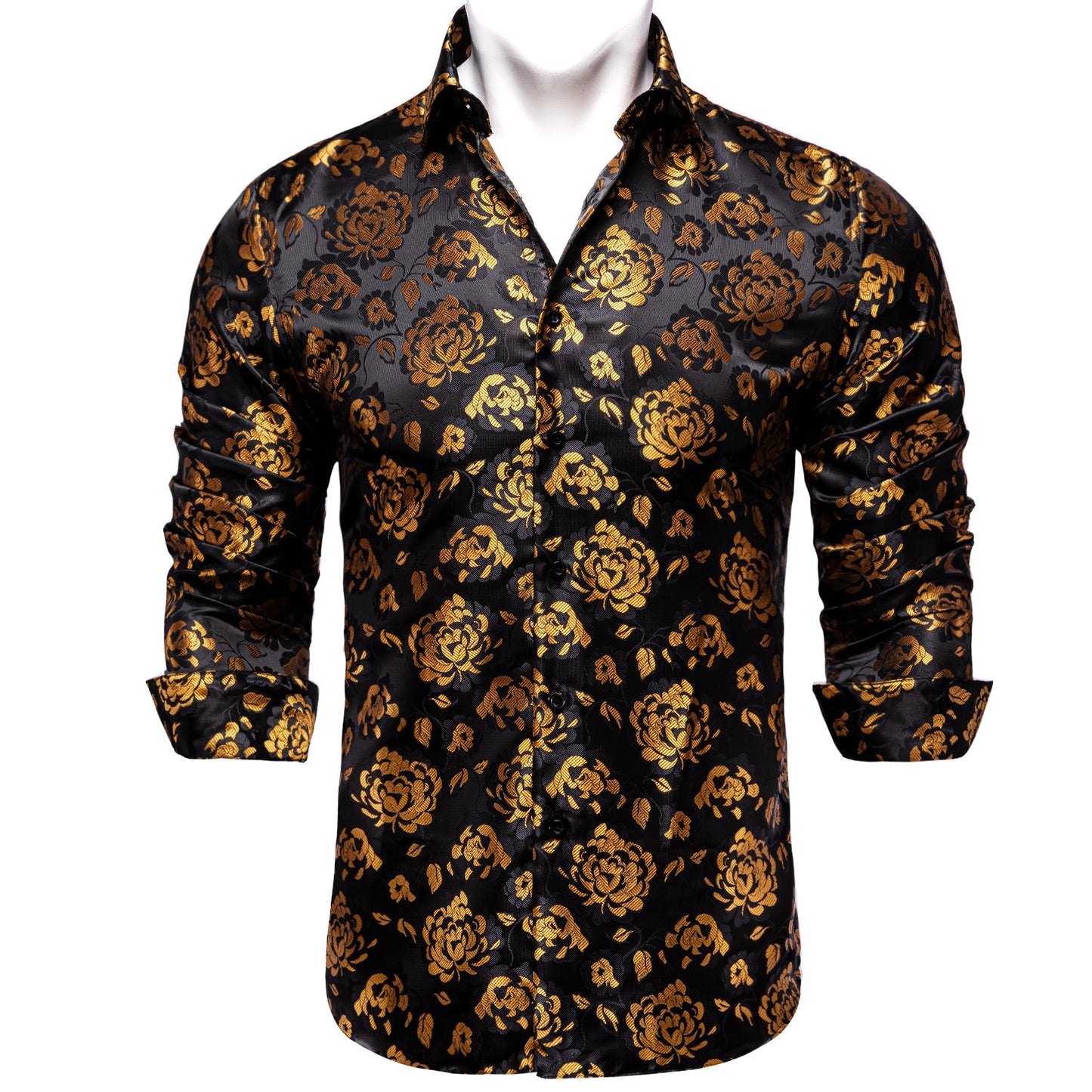 Long Sleeve Paisley Silk Shirts