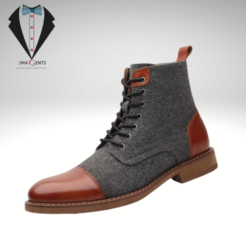 Men's Patchwork Ankle Boots