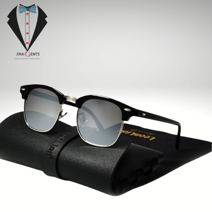 Semi Rimless Retro Sunglasses