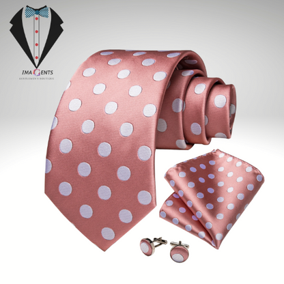 Dot Plaid Floral Ties Set