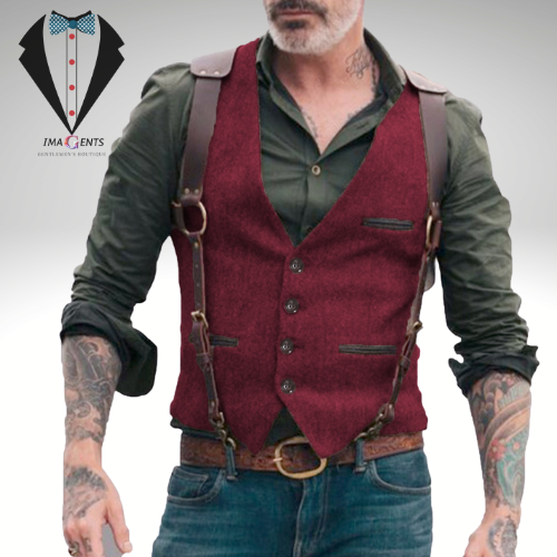 Herringbone Mens Suit Vest