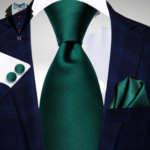 Green Paisley Silk Tie Set