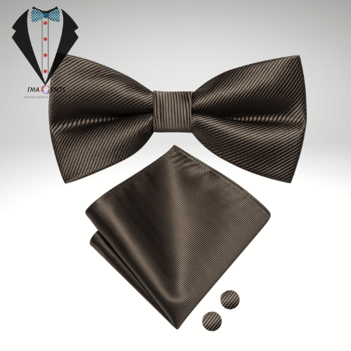 Solid Silk Pre-tied Bow Tie