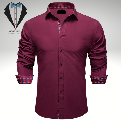 Luxury Solid Sleeve Dress Shirt